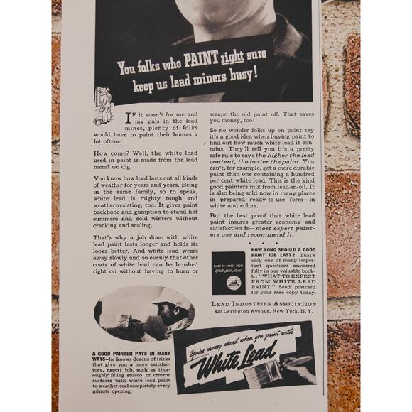 1940 Leadโ Paint Print Ad - Historic Home Decor Collectible Wall Art - Picture 6 of 11